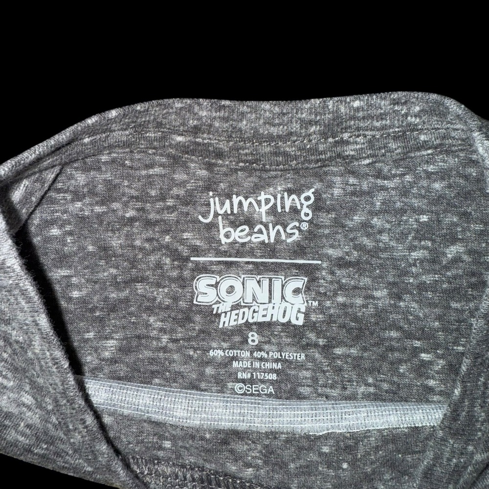 Flippy Sequin Sonic the Hedgehog Tails graphic long-sleeve t-shirt jumping bean‎ - Picture 3 of 3